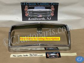 OEM 1966 Cadillac Deville Fleetwood Calais Eldorado REAR BUMPER LICENSE PLATE GUARD SURROUND BEZEL TRIM #3513775